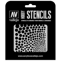 ST-SF002 Vallejo Hobby Stencils - Circle Textures, 1/35 Scale