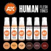HUMAN FLESH TONES SET, 6x17ml