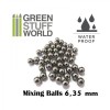 Mixing Paint Steel Ball Bearings, 6.35mm, Pack of 40
