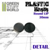 Plastic Bases, Round Lip, 30mm