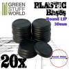 Plastic Bases, Round Lip, 30mm