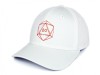 D20 Dice Cap, White, RPG, DND, Gamer Wear