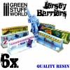 Jersey Barriers, Resin, 6x