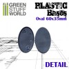 Plastic Bases, Oval Pill, AOS, 60x35mm