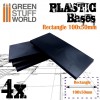 Plastic Bases, Rectangle, 100x50mm