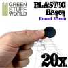 Plastic Bases, Round, BLACK, 25mm