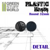 Plastic Bases, Round, BLACK, 32mm