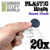 Plastic Bases, Round, BLACK, 32mm