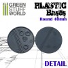 Plastic Bases, Round, BLACK, 40mm