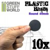 Plastic Bases, Round, BLACK, 40mm