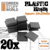 Plastic Bases, Square, 20x20mm