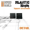 Plastic Bases, Square, 25x25mm