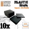 Plastic Bases, Square, 40x40mm