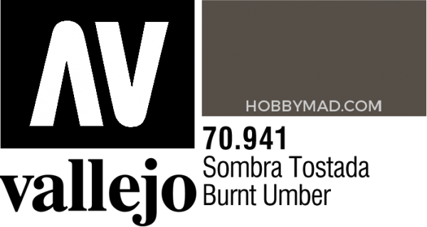 70941 Model Colour - Burnt Umber 17ml