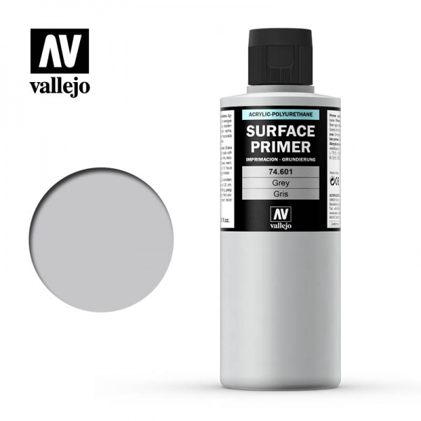 74601 Vallejo Surface Primer - Grey, 200ml