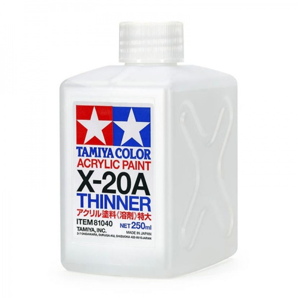 Tamiya Acrylic Mini X-20A Acrylic Thinner, 250ml