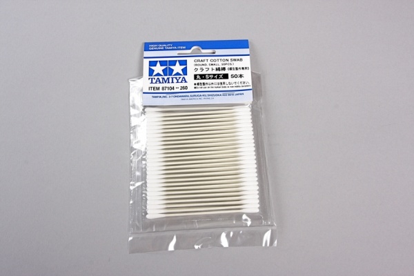 TAMIYA CRAFT COTTON SWAB, ROUND, SMALL, 50s