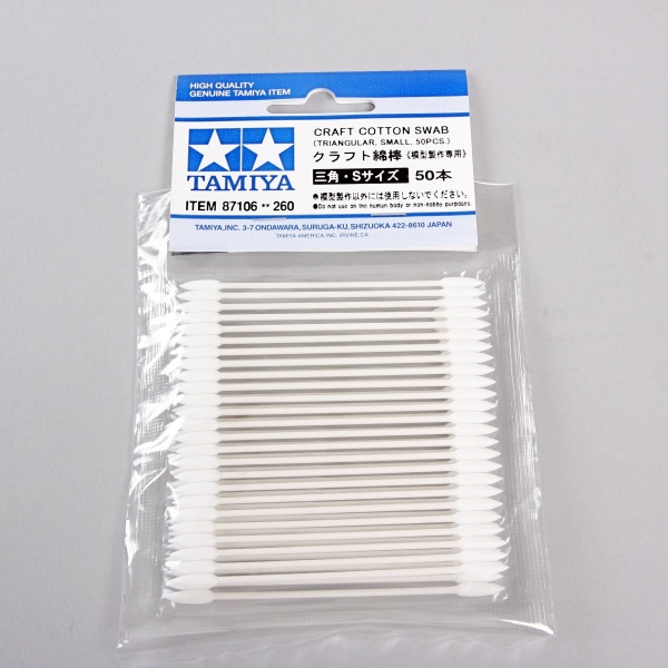 TAMIYA CRAFT COTTON SWAB, TRIANGULAR SMALL, 50s
