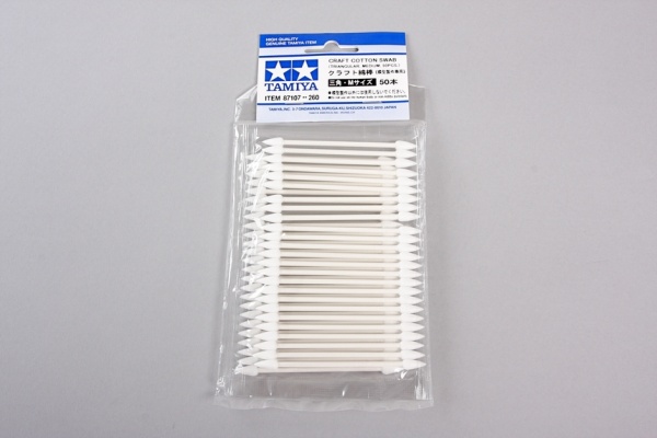 TAMIYA CRAFT COTTON SWAB, TRIANGLE, MEDIUM, 50s