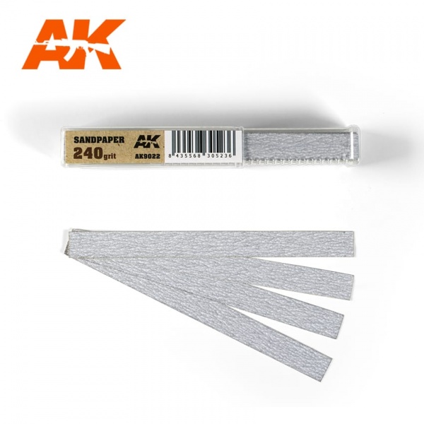Dry Sandpaper, 240 grit, 50x Strips