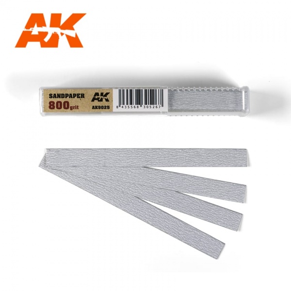 Dry Sandpaper, 800 grit, 50x Strips