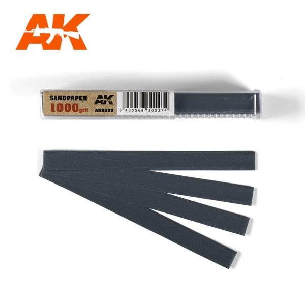Wet Sandpaper, 1000 grit, 50x Strips