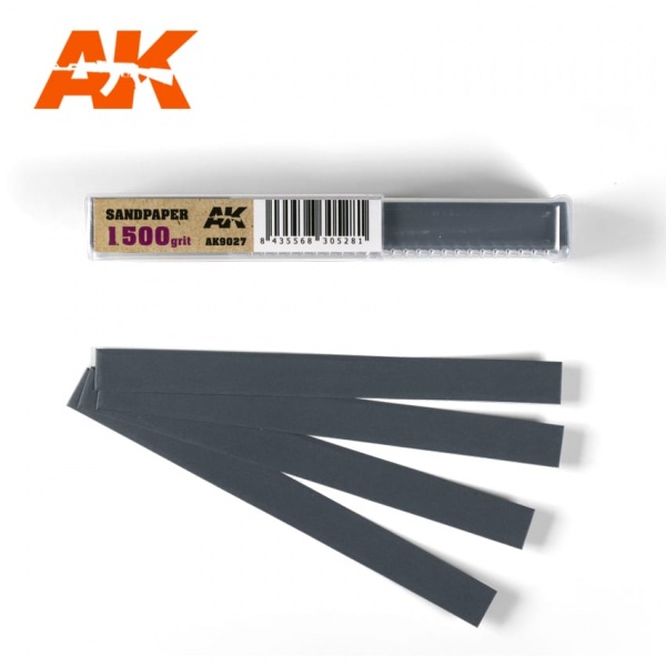 Wet Sandpaper, 1500 grit, 50x Strips