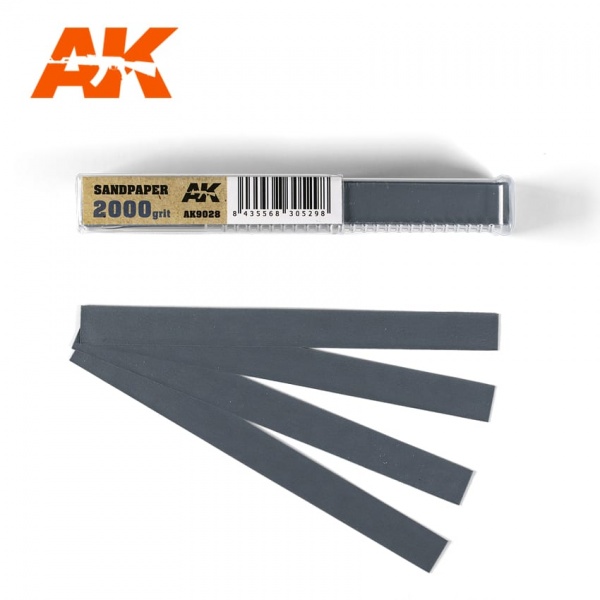 Wet Sandpaper, 2000 grit, 50x Strips