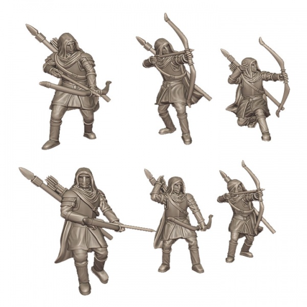 QM3D Archers, Group of 6, 28mm Scale