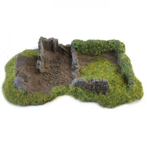 BATTLEZONE 25/28MM LARGE DERELICT BUILDING - TYPE 12