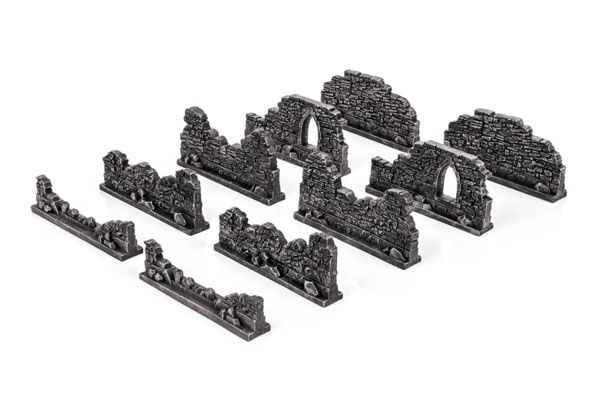 Gothic Walls Set, Prepainted, Ready-for-gaming