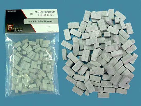 LARGE BRICKS GREY - 48x, 28MM SCALE