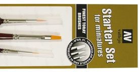 P15999 Starter Set (3 Pcs.)Round No.S 1 Y 3/0-Flat No.4 Paint Brushes