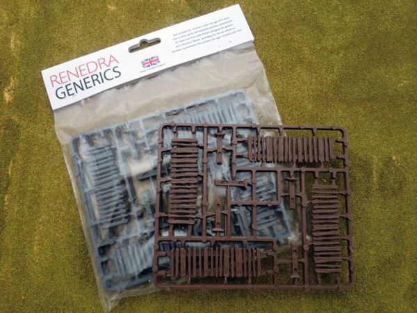 PALISTRADE FENCING- GREY, 28MM SCALE