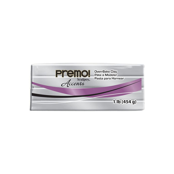 Premo Sculpey Accents Silver, LARGE BLOCK 454g