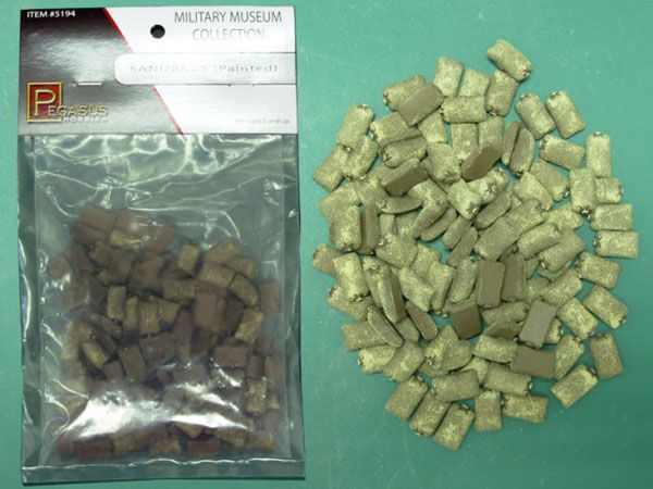 SANDBAGS (PAINTED), 28MM SCALE