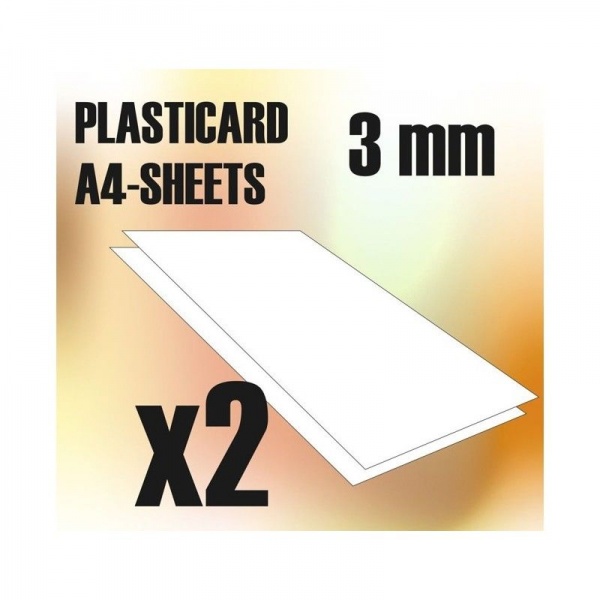 ABS Plasticard A4 - 3mm COMBO, 2 sheets