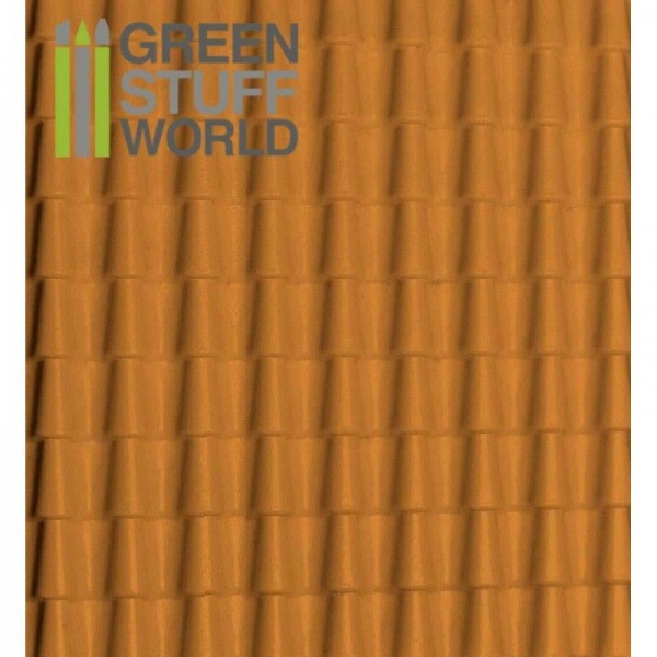 ABS Plasticard A4 - ROOF TILES Texture Sheet