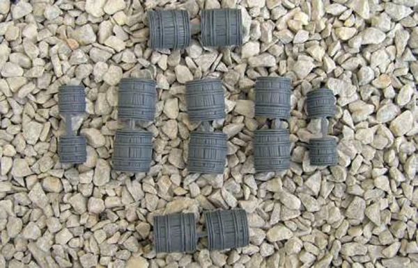 BARRELS - GREY, 28MM SCALE