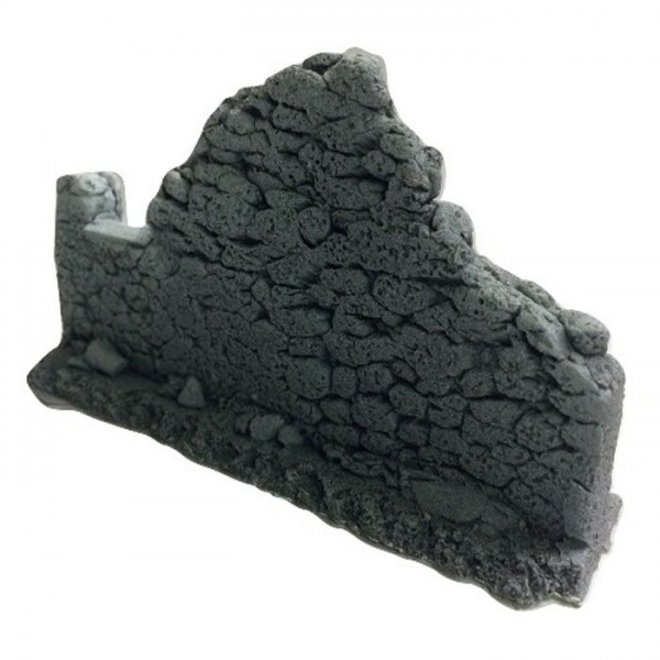 BATTLEZONE 25/28MM DAMAGED STRAIGHT WALL - TYPE 1