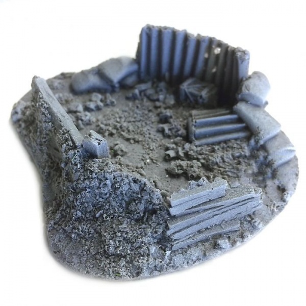 BATTLEZONE 25/28MM FOXHOLE, SMALL, TYPE 3, BATTLE ZONE