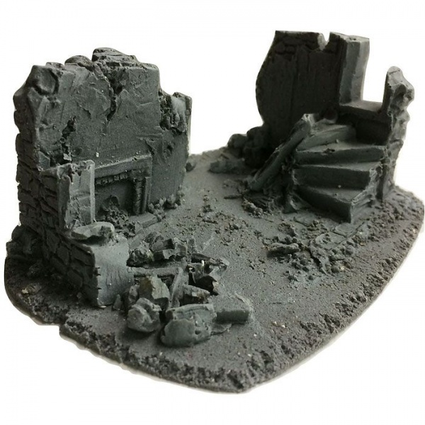 BATTLEZONE 25/28MM LARGE DERELICT BUILDING - TYPE 14