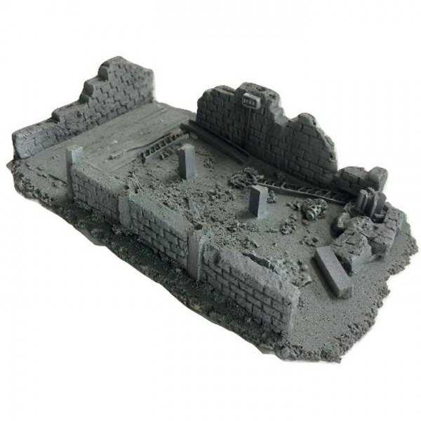 BATTLEZONE 25/28MM LARGE DERELICT BUILDING - TYPE 15
