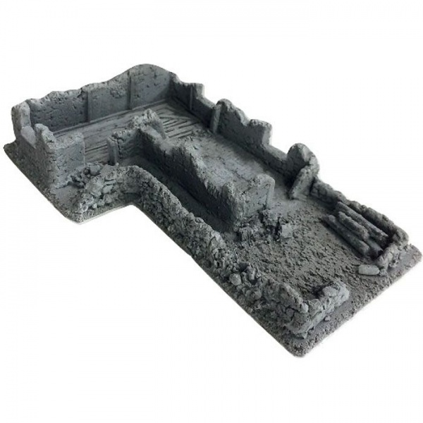 BATTLEZONE 25/28MM LARGE DERELICT BUILDING - TYPE 17