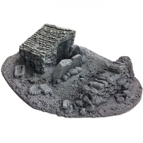 BATTLEZONE 25/28MM SMALL DERELICT BUILDING - TYPE 10