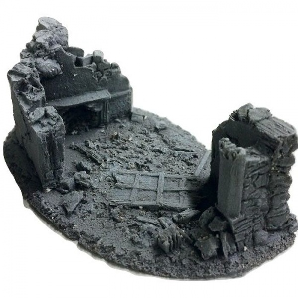 BATTLEZONE 25/28MM SMALL DERELICT BUILDING - TYPE 6
