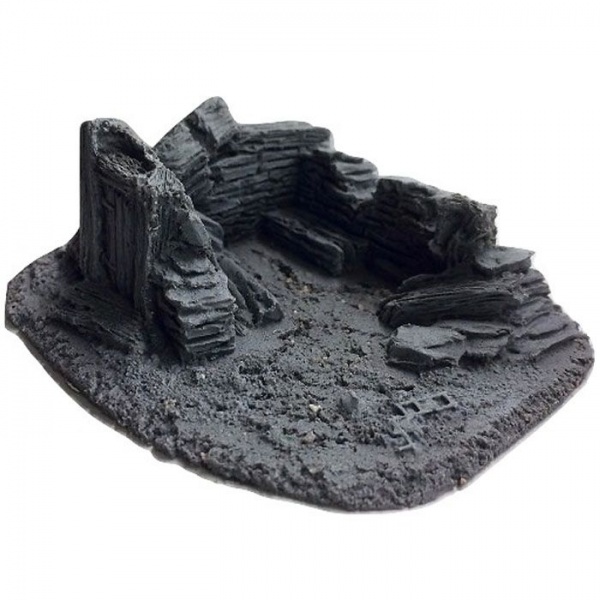 BATTLEZONE 25/28MM SMALL DERELICT BUILDING - TYPE 8