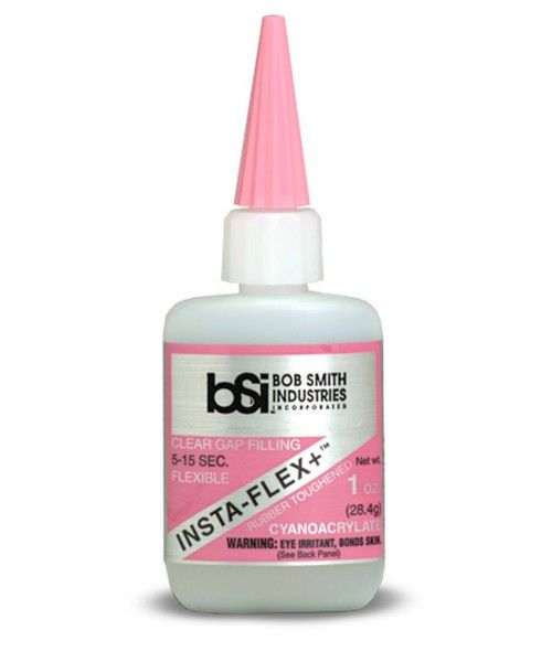 BSI Insta-Flex Flexible CLEAR Rubber Toughened Thin CA Glue (1 oz)