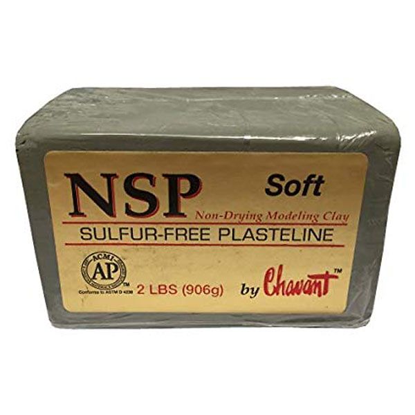 Chavant NSP Plasteline Clay, Soft Green, 2lb