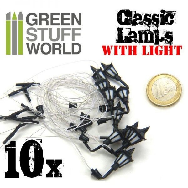 Classic WALL Lamps with LED Lights, 10 pack